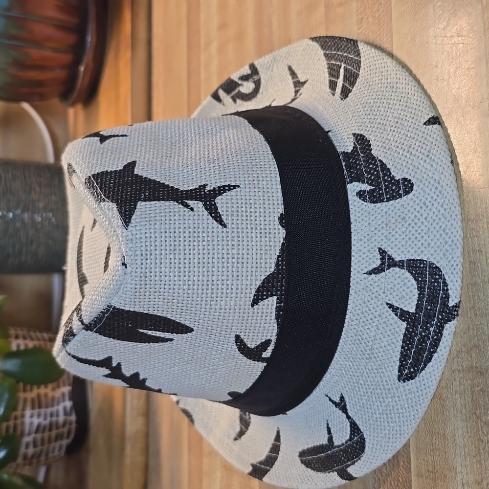 Peruvian Shark Print Fedora Hat